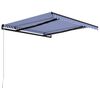 vidaXL Tenda da Sole Retrattile Manuale 300x250 cm Blu e Bianca