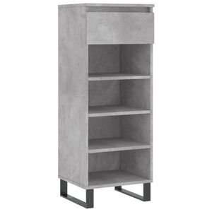 vidaXL Scarpiera Grigio Cemento 40x36x105 cm in Legno Multistrato