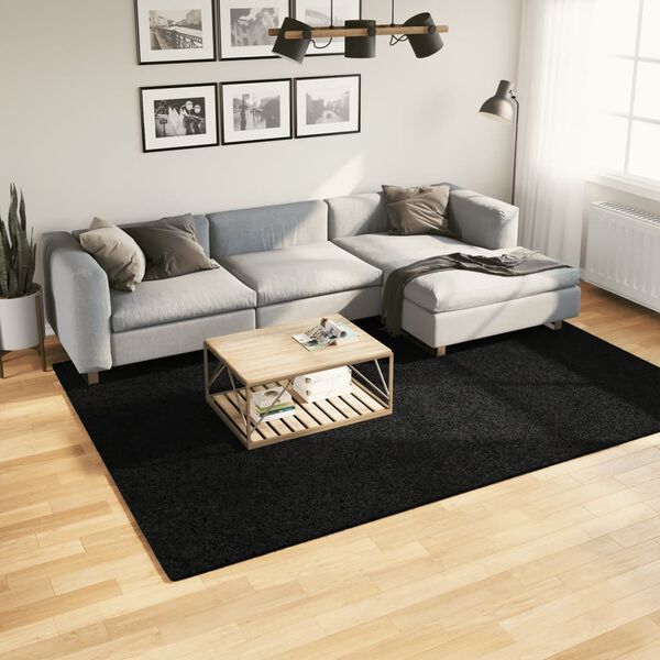 vidaXL Tappeto OVIEDO a Pelo Corto Nero 200x280 cm