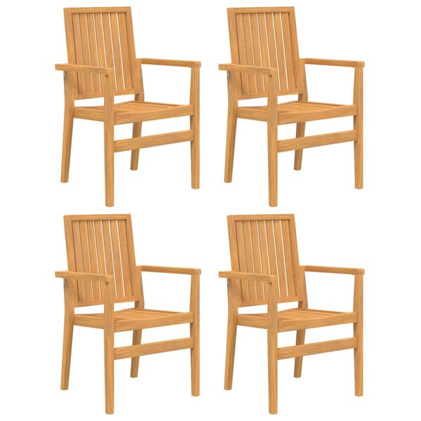 vidaXL Set da Pranzo per Giardino 5 pz in Legno Massello di Teak