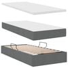 vidaXL Letto con Contenitore Grigio scuro 180 x 200 cm Pelle Sintetica