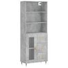 vidaXL Credenza Grigio Cemento 69,5x34x180 cm in Legno Multistrato