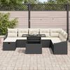 vidaXL Set Divano da Giardino con cuscino 9 pcs Nero Poly Rattan