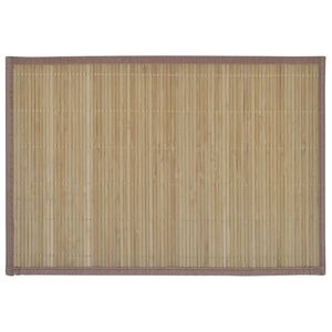 6 Tovagliette di Bamboo 30 x 45 cm Marrone