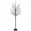 vidaXL Albero di Natale con palline LED Nero 18 x 18 x 120 cm Acciaio