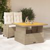 vidaXL Set da Pranzo da Giardino 2 pz con Cuscini Beige in Polyrattan