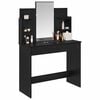 vidaXL Toilette con Specchio con cassetto Rovere Nero 96 x 39 x 142 cm