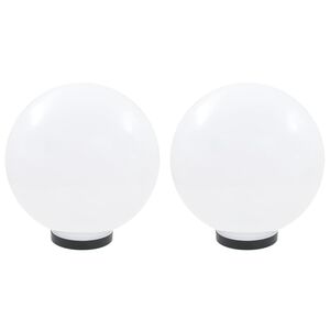 vidaXL Set Lampade a LED Sferiche 2 pz 30 cm in PMMA