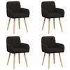 vidaXL Sedie da pranzo 4 pz Boucl&eacute; Nero 59 x 56,5 x 85 cm