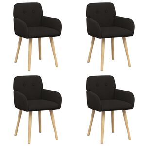 vidaXL Sedie da pranzo 4 pz Boucl&eacute; Nero 59 x 56,5 x 85 cm