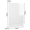 vidaXL Pannello Lavastoviglie “Lyon” Bianco Lucido 45x3x67 cm