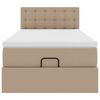 vidaXL Letto Pouf con Materasso Cappucino 80x200 cm Similpelle