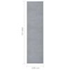 vidaXL Tappeto Lungo in BCF Grigio 100x400 cm