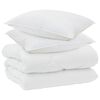 vidaXL Duvet Invernale con cuscino 3 pz Bianco Microfibra