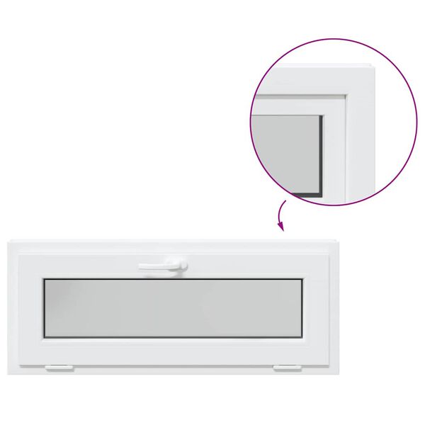 vidaXL Finestra Seminterrato RISOR 100x40 cm Tilt 3 Vetri Bianco