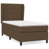 vidaXL Giroletto a Molle con Materasso Marrone Scuro 100x200cm Tessuto