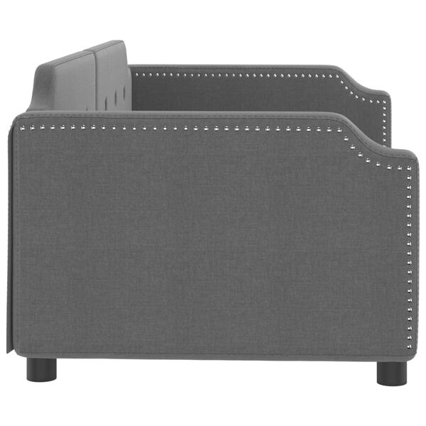 vidaXL Letto da Giorno Grigio Scuro 90x190 cm in Tessuto