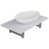 vidaXL Set Mobili da Bagno 2 pz Ceramica Bianco