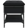 vidaXL Panca Porta Scarpe Nera 62x42x45 cm in Legno Multistrato