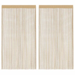 vidaXL 2 Pz Tende a Fili 100x250 cm Beige