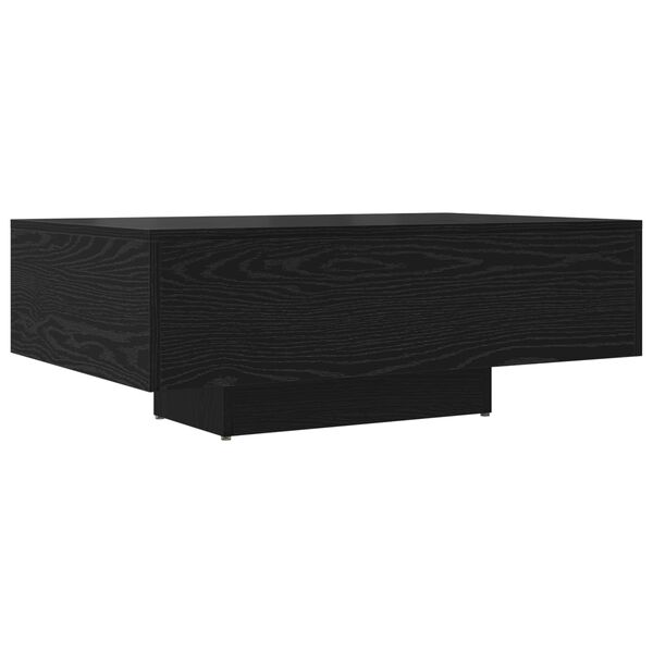 vidaXL Tavolino da salotto Rovere Nero 85 x 55 x 31 cm