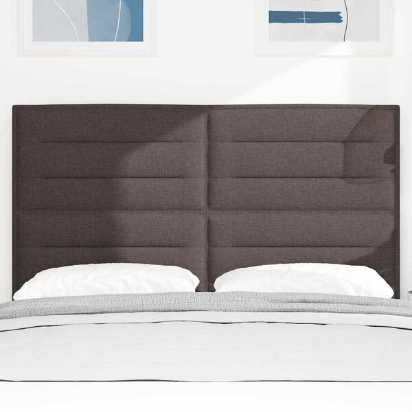 vidaXL Testiera Marrone Scuro 144 cm Tessuto