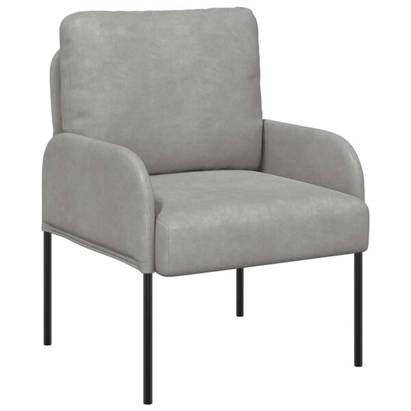 vidaXL Divani con cuscino 55cm Grigio chiaro Legno compensato