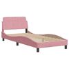 vidaXL Letto con Materasso Dover Rosa 80x200 cm in Velluto