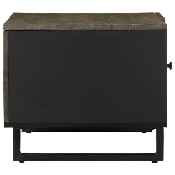 vidaXL Tavolino da Salotto Nero 80x50x40 cm in Legno Massello di Mango