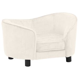 vidaXL Divano per Cani Crema 69x49x40 cm in Peluche