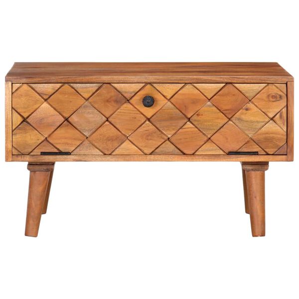 vidaXL Tavolino da Caff&egrave; 68x68x38 cm in Legno Massello di Acacia