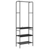 vidaXL Stendibiancheria Rovere Nero 60 x 30 x 171 cm
