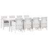 vidaXL Set da Pranzo per Giardino 9 pcs Grigio chiaro Polipropilene
