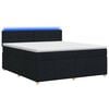 vidaXL Letto box spring con materasso Nero 160 x 200 cm Tessuto