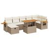 vidaXL Set Divano da Giardino 5 pz con Cuscini Beige in Polyrattan