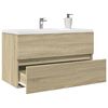 vidaXL Mobile Lavabo Rovere Sonoma 80x38,5x45 cm in Legno Multistrato