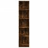 vidaXL Libreria Rovere Fumo 40x24x176 cm in Legno Multistrato