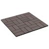 vidaXL Piastrella per Decking 11 pcs Marrone Scuro 30 x 30 cm WPC