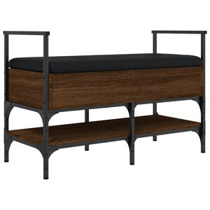vidaXL Panca Porta Scarpe Rovere Marrone 85,5x42x57,5 cm