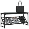 vidaXL Scarpiera Nera 90x30x45 cm in Legno Multistrato