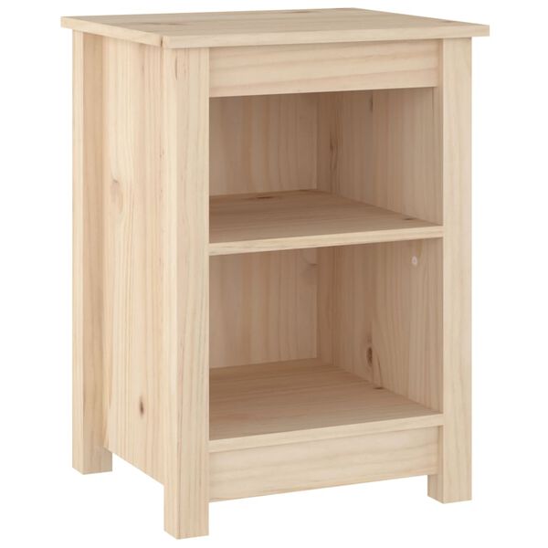 vidaXL Comodino 40x35x55 cm in Legno Massello di Pino