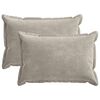 vidaXL Federa 2 pz HOUTEN Grigio Chiaro 30 x 50 cm Tessuto Chenille