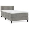 vidaXL Giroletto a Molle con Materasso Grigio Chiaro 90x190 cm Velluto