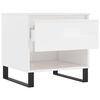 vidaXL Tavolino Bianco Lucido 50x46x50 cm in Legno Multistrato