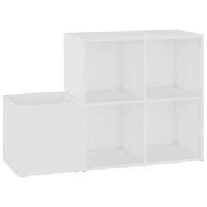 vidaXL Scarpiera da Ingresso Bianca 105x35,5x70cm in Legno Multistrato