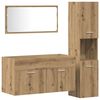 vidaXL Set Mobili da Bagno 3 pz Rovere Artigianale Legno Multistrato