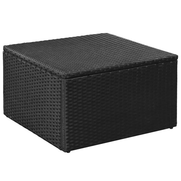 vidaXL Set Divani da Giardino 4 pz in Polyrattan Nero e Bianco