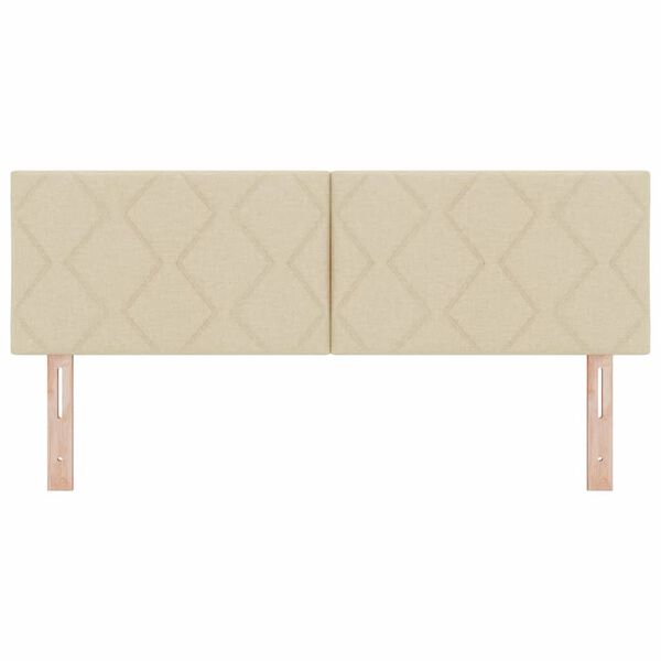 vidaXL Testiera con testiera Crema 144 cm Pelle Sintetica