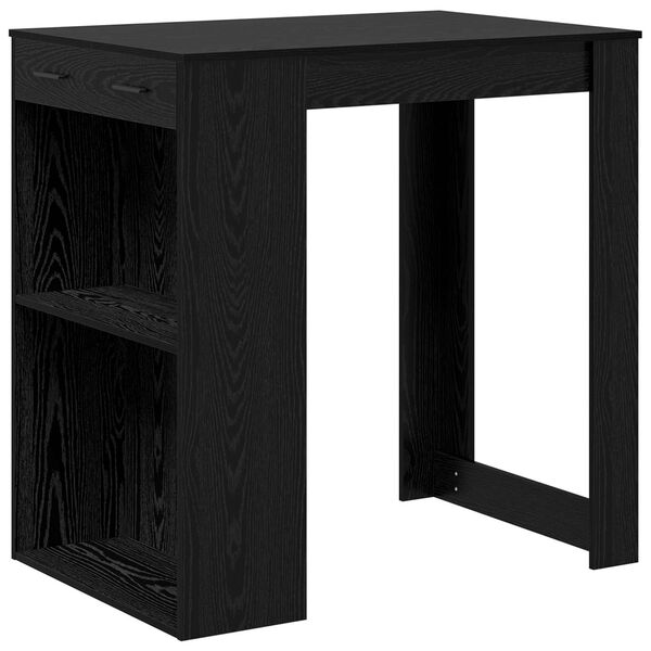 vidaXL Tavolo da bar Rovere Nero 102 x 70 x 103,5 cm Legno multistrato