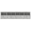 vidaXL Credenza con Luci LED Grigio Cemento 283x37x67 cm